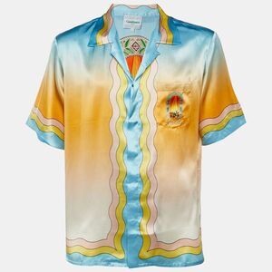 Casablanca Tennis Club Multicolor Printed Silk La Danse Shirt M